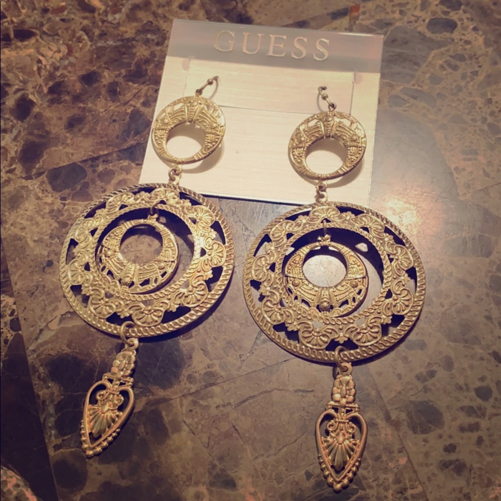 Guess Gold Circle Earrings